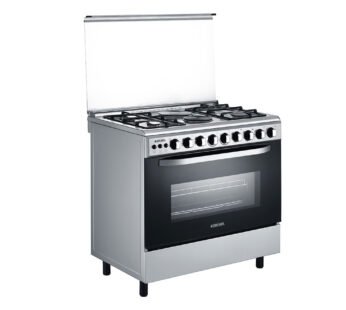 Stylish Bruhm Gas Cooker BGC-9642IS – 4 Gas, 2 Hotplate – Silver